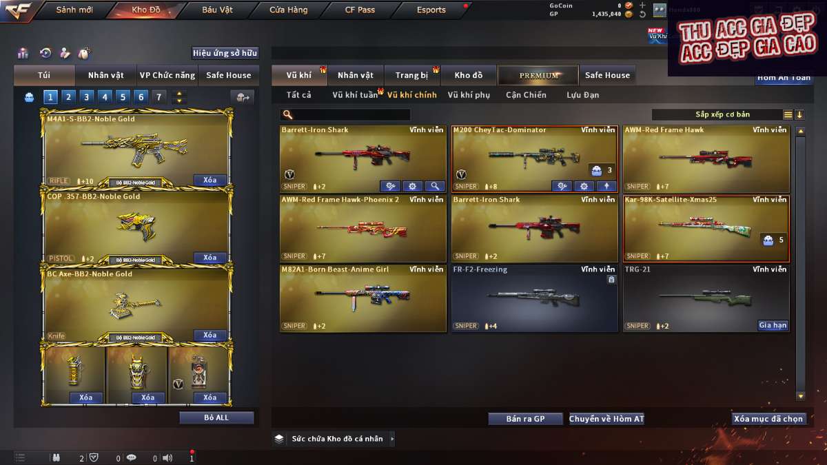 shop acc cf uy tin gia re